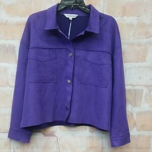 NWT Davi & Dani Size M Women's Purple Jacket